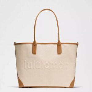 Lululemon Classic Canvas Tote Bag 16L NWT Chestnut Brown